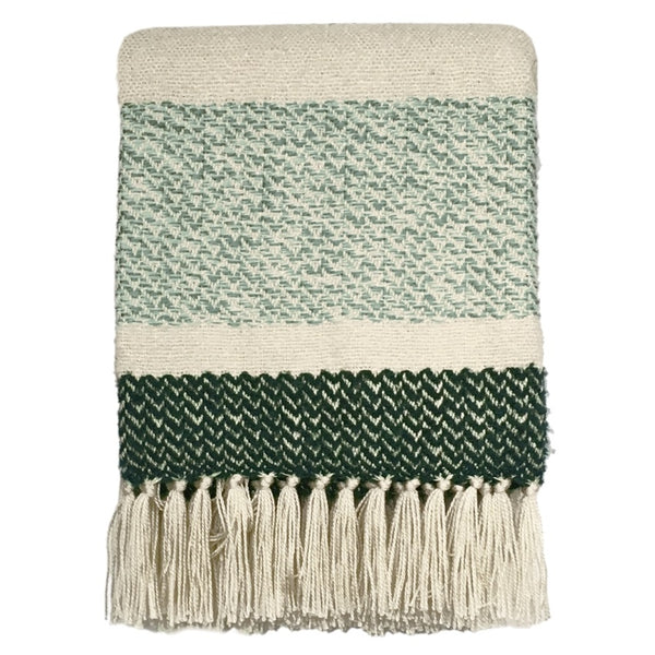 Malagoon Sahara Grainy Green Plaid 125 x 150 cm