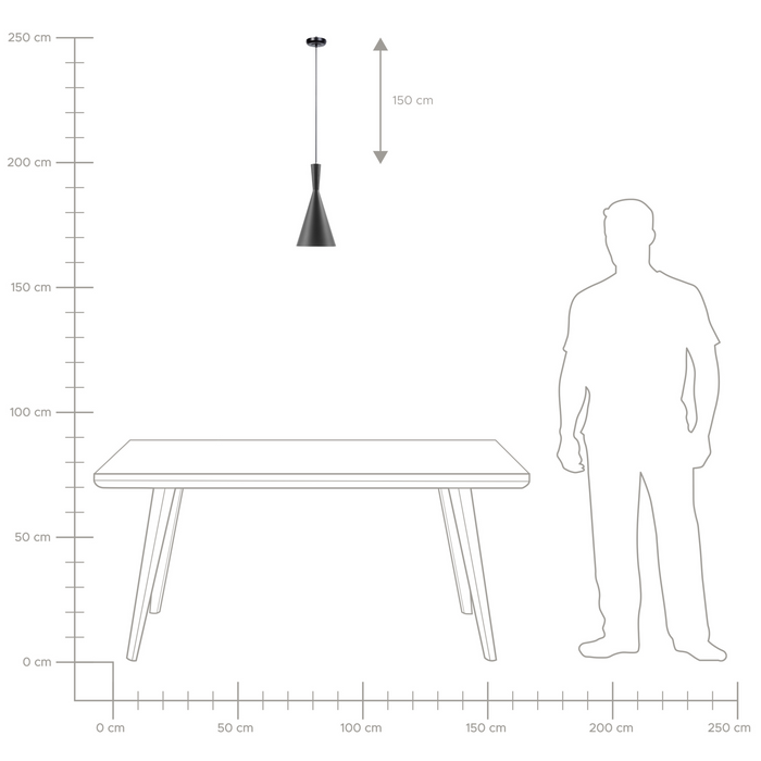 Beliani - TAGUS - Hanglamp - Zwart|Goud - Aluminium