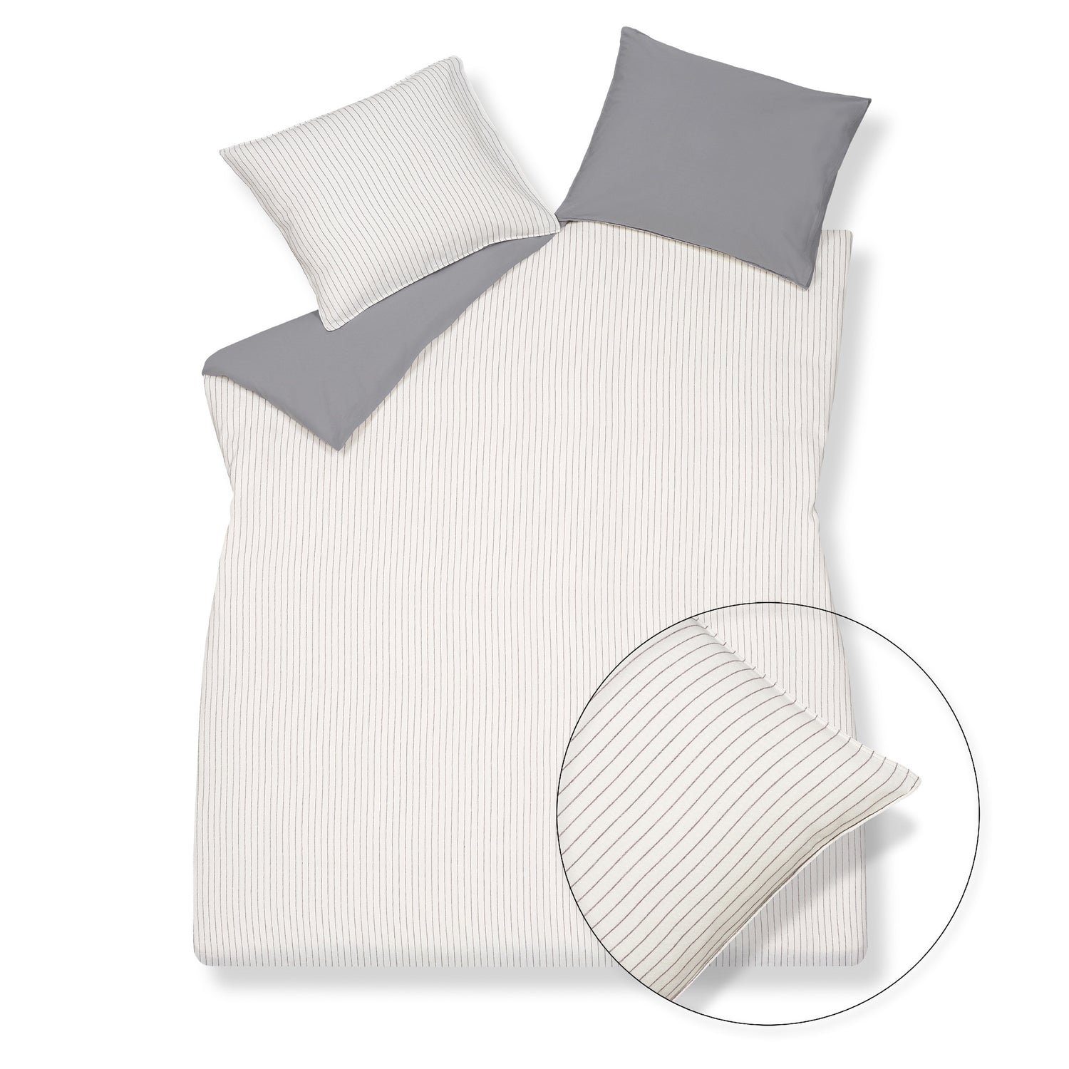 Vandyck Dekbedovertrek PURE 28 Grey 240x220 cm (linnen/katoen)