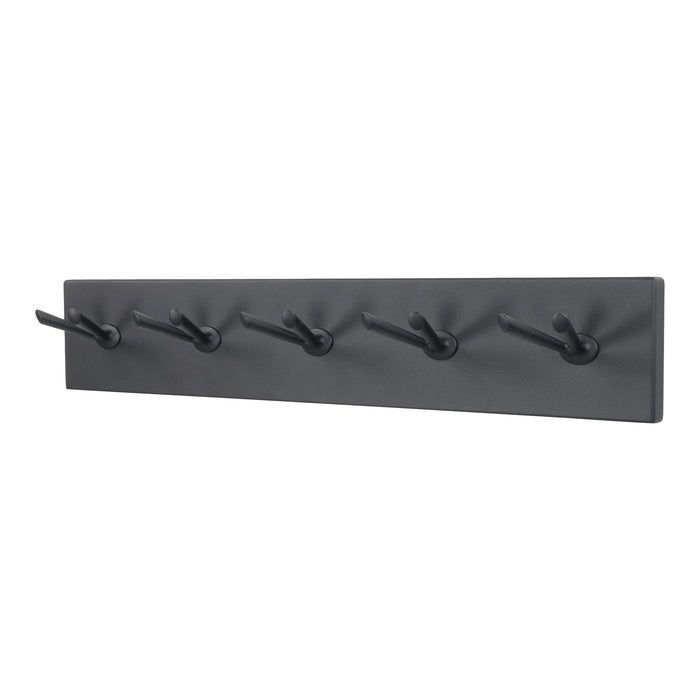 Spinder Design Pull Wandkapstok - 10 Haken - Zwart