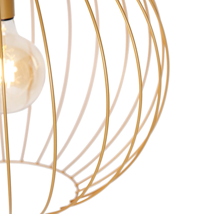 QAZQA Design hanglamp goud 50 cm - Wire Dos