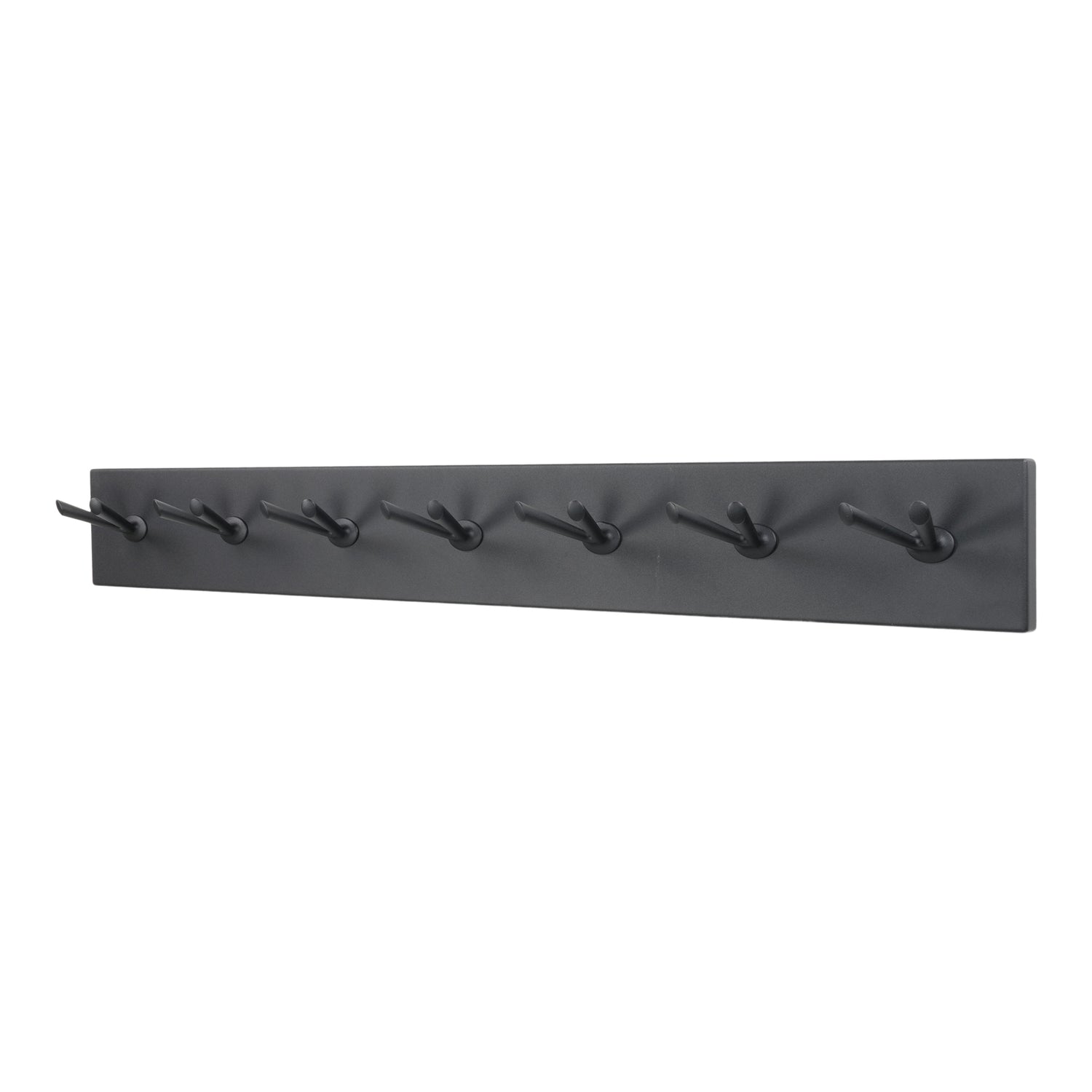 Spinder Design Pull Wandkapstok - 14 Haken - Zwart