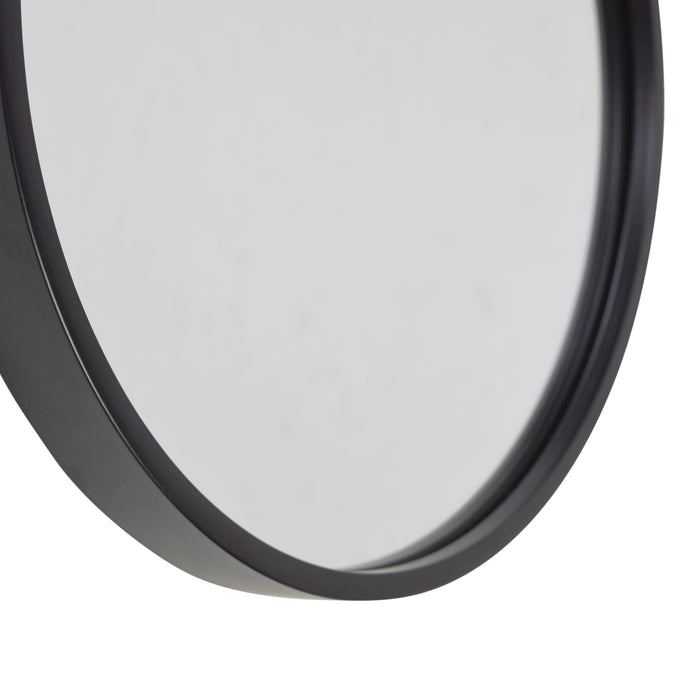 Fragix Boston wandspiegel rond - Zwart - Metaal - Ø45cm - Industrieel