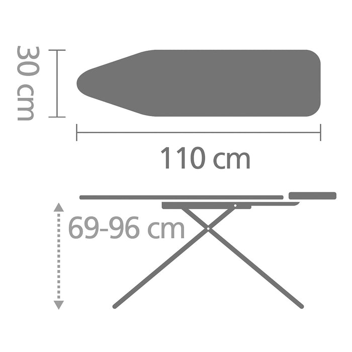 Brabantia Calm Rustle Strijkplank A 110 x 30 cm - Wit