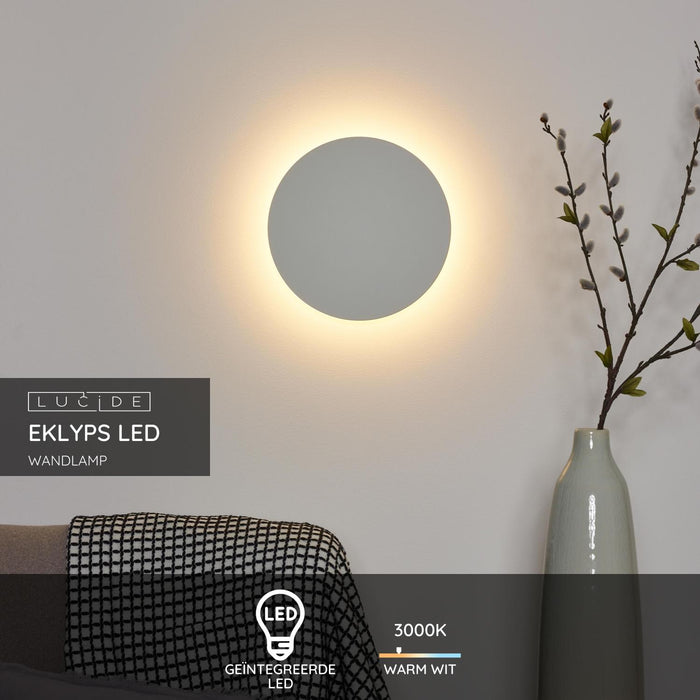 Lucide EKLYPS LED Wandlamp - Wit
