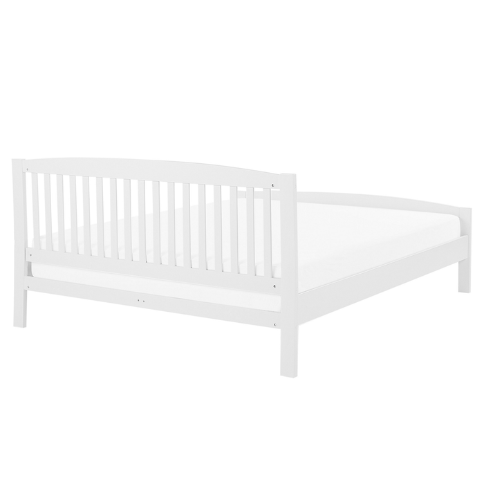 Beliani - CASTRES - Tweepersoonsbed - Wit - 160 x 200 cm - Dennenhout