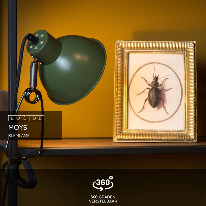 Lucide MOYS Klemlamp - Groen