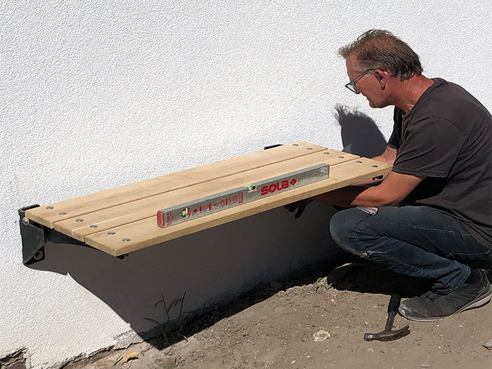 MaximaVida opklapbare gevelbank Jordaan 100 cm- FSC essenhout