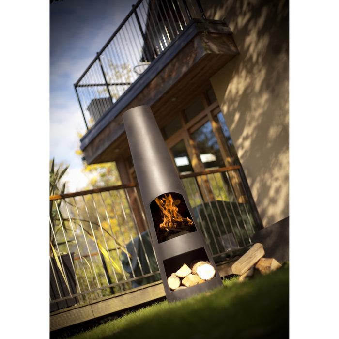 Rengo XL tuinhaard Ø42x145 cm. Zwart