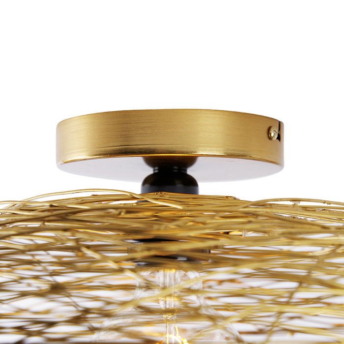 QAZQA Oosterse plafondlamp goud 40 cm - Glan