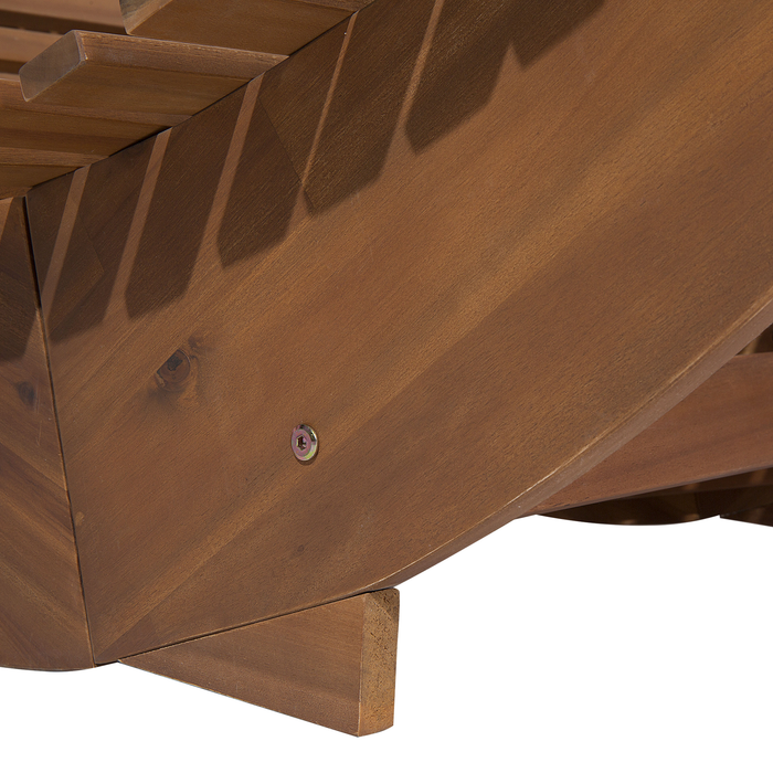 Beliani - BRESCIA - Strandstoel - Lichte houtkleur - Acaciahout