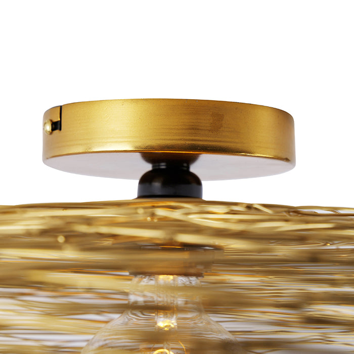 QAZQA Oosterse plafondlamp goud 60 cm - Glan