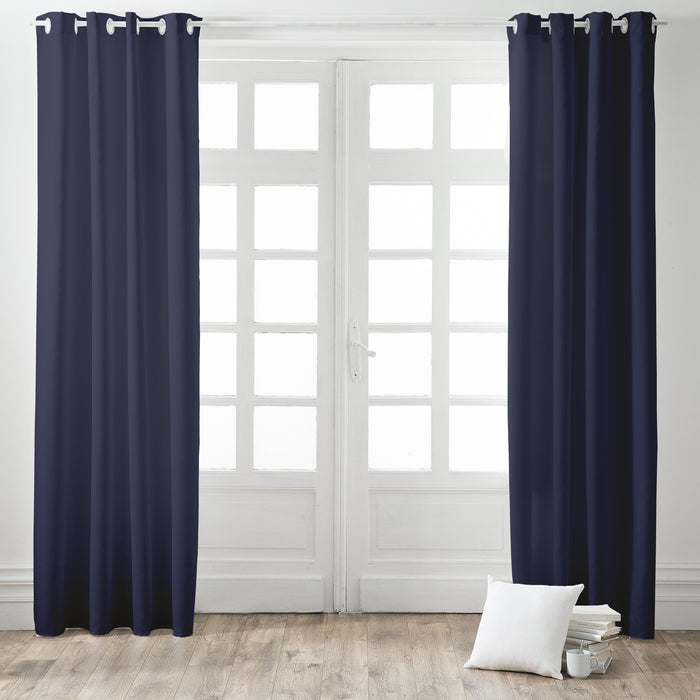 Kant en Klaar Isolerend en Verduisterend gordijn - Donkerblauw