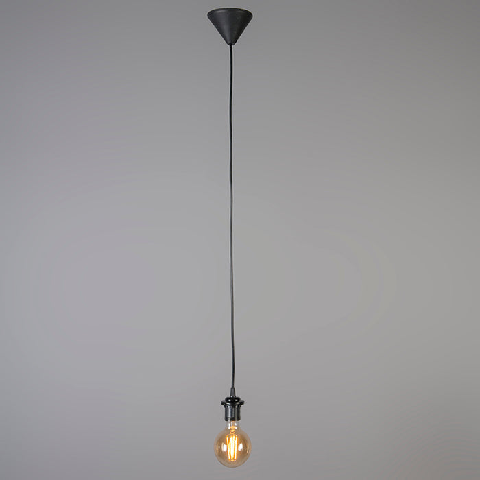 QAZQA Retro hanglamp zwart 45 cm - Granny Frame