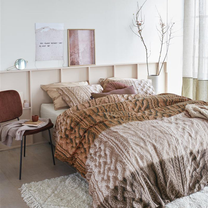 Ariadne at Home Snug Dekbedovertrek 240 x 220 cm - Bruin