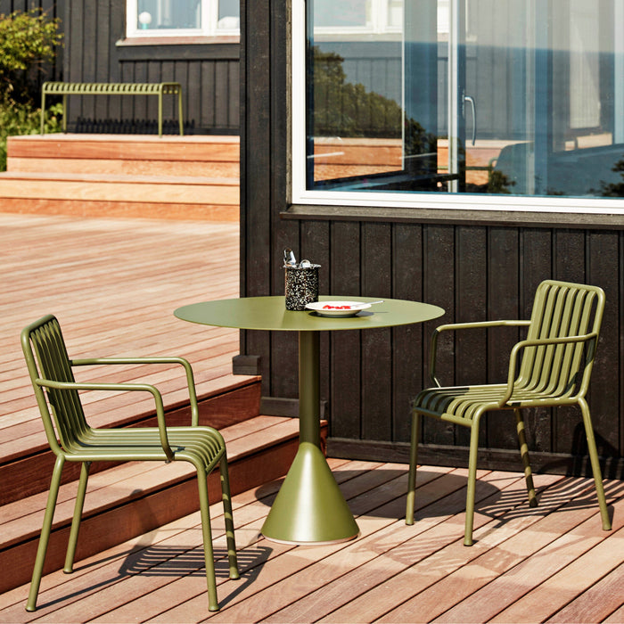 HAY Palissade Cone Tafel Ø 90 cm - Olijfgroen