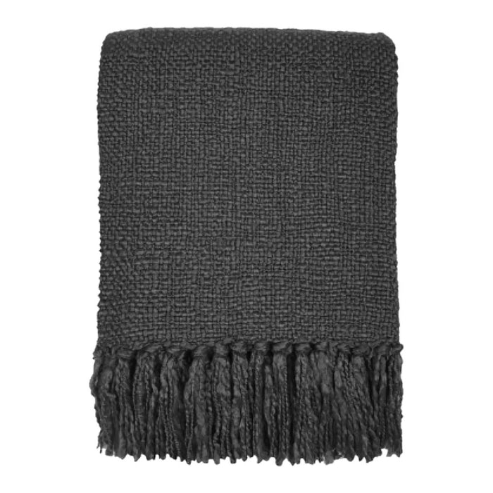 Malagoon Anthracite Solid Plaid 125 x 150 cm