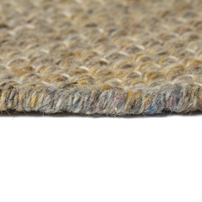 Vloerkleed Gerecycled Materiaal Rond Ciro Geel|Bruin-220 Ø - (L)