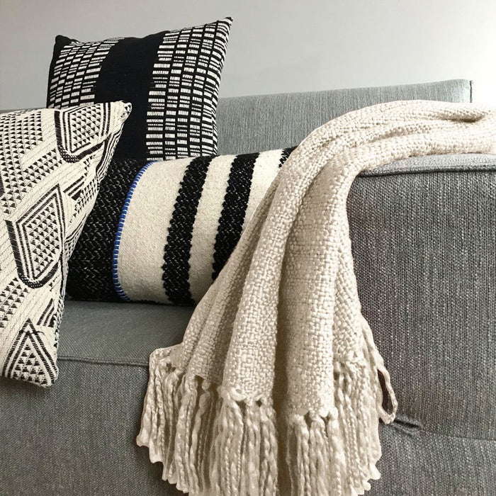 Malagoon Ivory Solid Plaid 125 x 150 cm