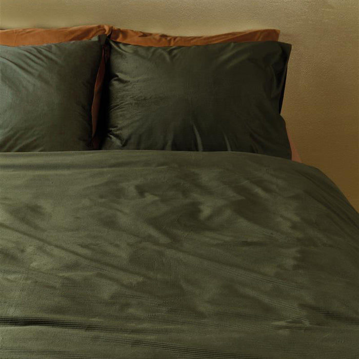 At Home by Beddinghouse Cosy Corduroy Dekbedovertrek 140 x 220 cm - Groen