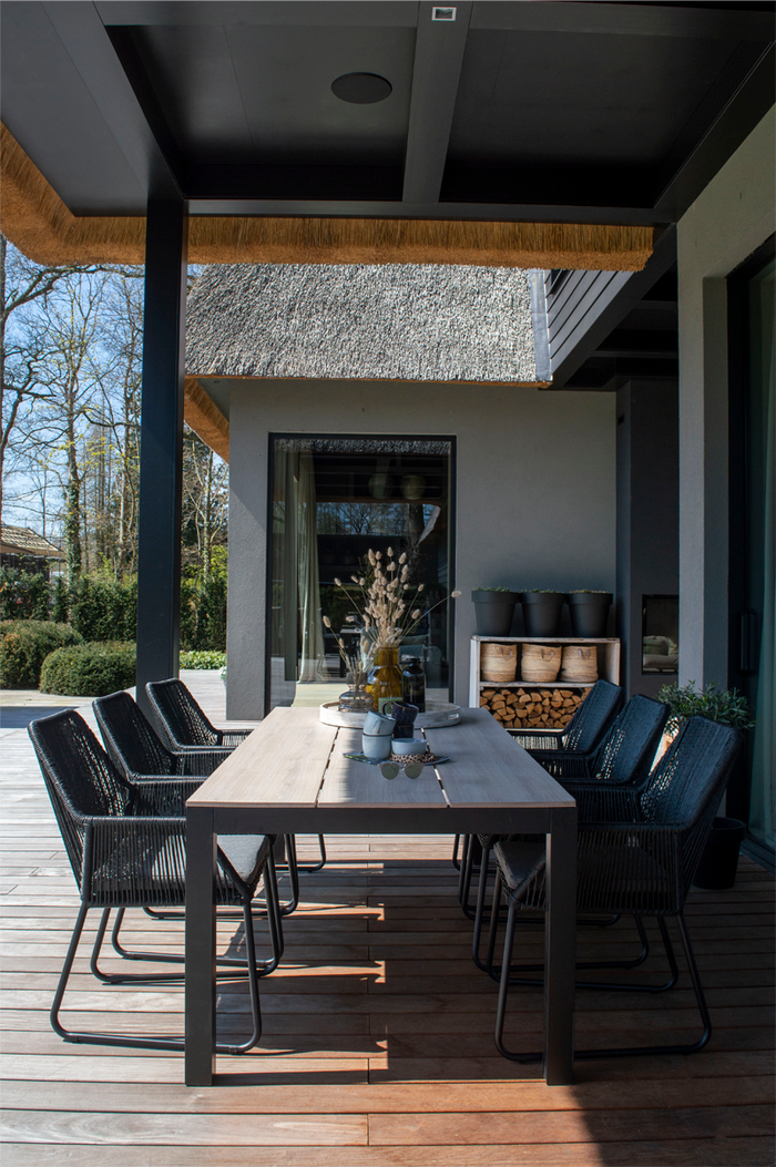 4 Seizoenen Tuinmeubelen Cyprus polywood tuintafel - 225x100cm - Wood