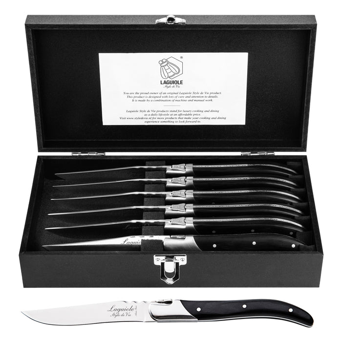 Laguiole Style de Vie Luxury Line Steakmessenset 6 st.