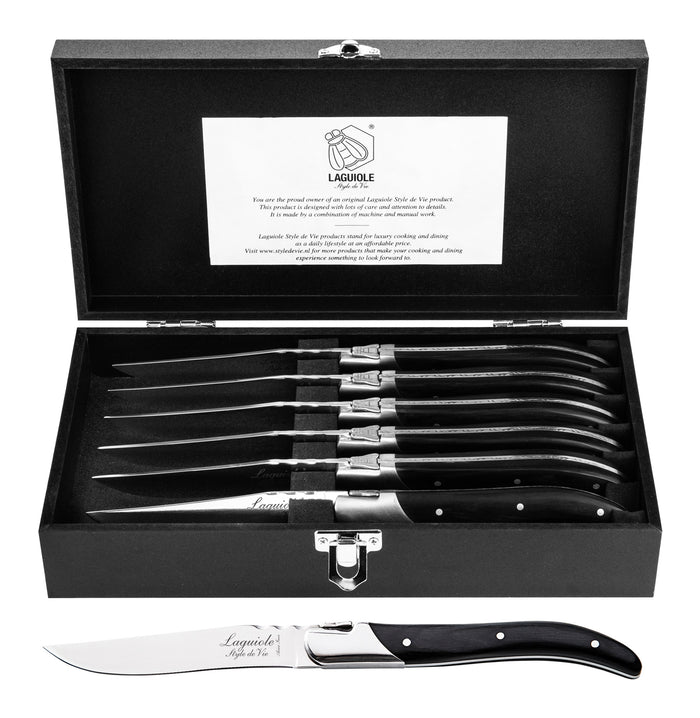 Laguiole Style de Vie Luxury Line Steakmessenset 6 st.