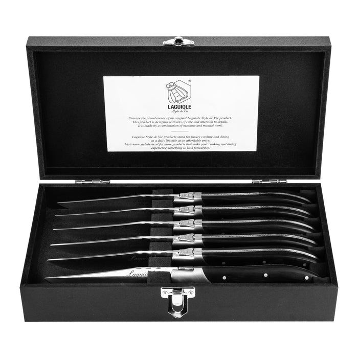 Laguiole Style de Vie Luxury Line Steakmessenset 6 st.