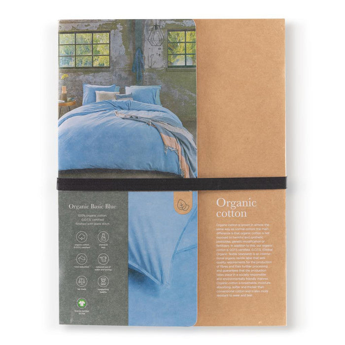 Beddinghouse Organic Basic Dekbedovertrek 200 x 200/220 cm - Blauw