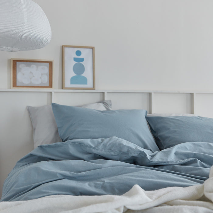 Beddinghouse Organic Basic Dekbedovertrek 200 x 200/220 cm - Blauw