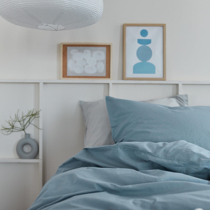 Beddinghouse Organic Basic Dekbedovertrek 200 x 200/220 cm - Blauw