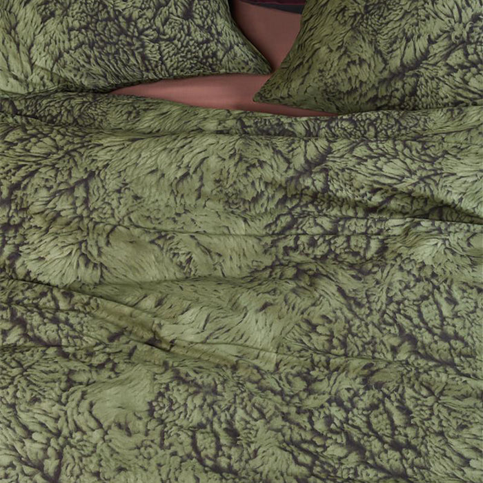 At Home by Beddinghouse Feel Warm Dekbedovertrek 200 x 220 cm - Groen
