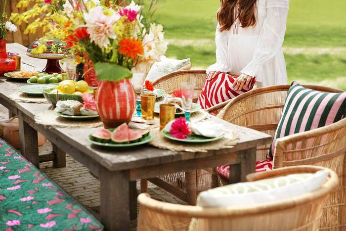 Palais x Romy Boomsma Kussen Jackie Roze & Groen (60x40)