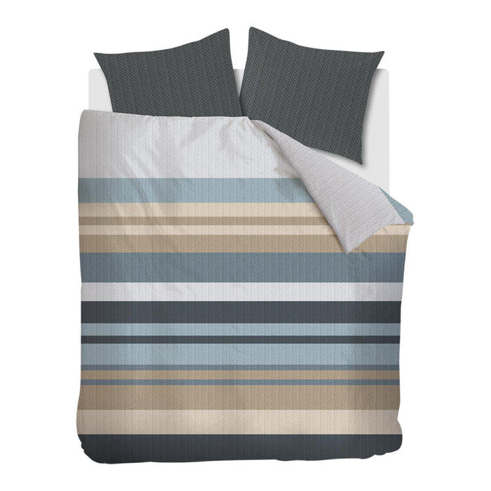 Beddinghouse Travis Dekbedovertrek 200 x 200/220 cm - Blauw/Grijs