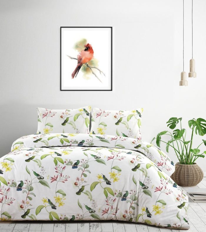 Papillon Bird Song dekbedovertrek 240x200|220 cm wit