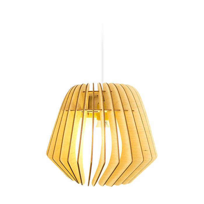 Bomerango Wall Spin houten muurlamp medium - met wit koordset