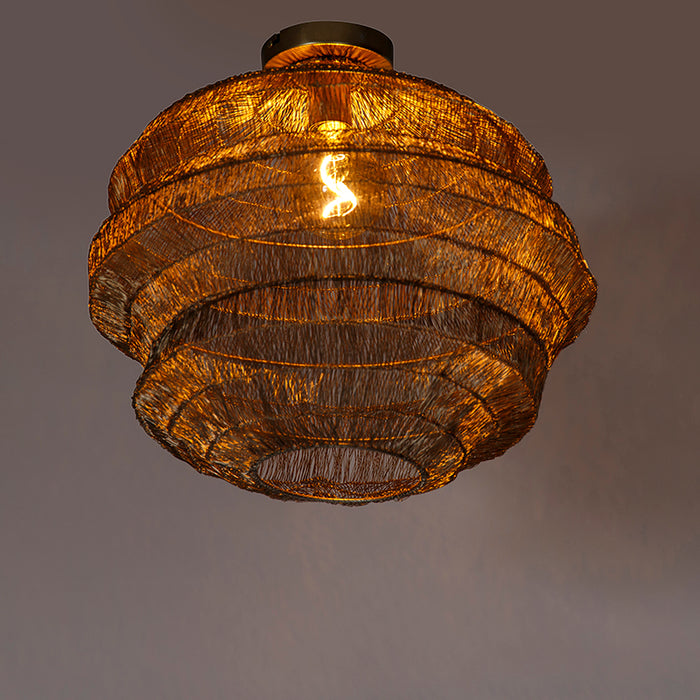 QAZQA Oosterse plafondlamp goud 45 cm - Vadi