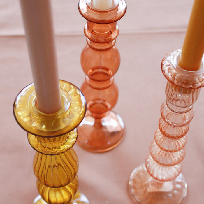 À la Classic Glazen Kandelaar - Blush