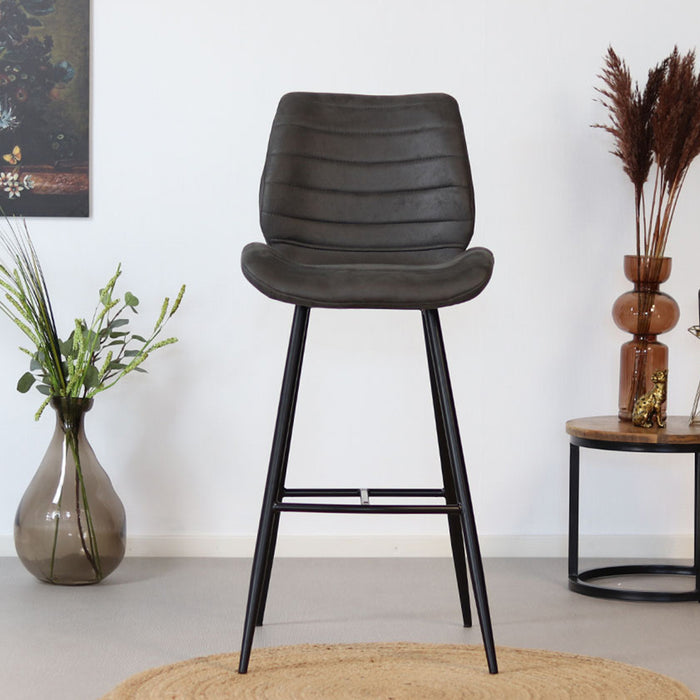 Bronx71 Industriële barkruk Morris antraciet 71 cm