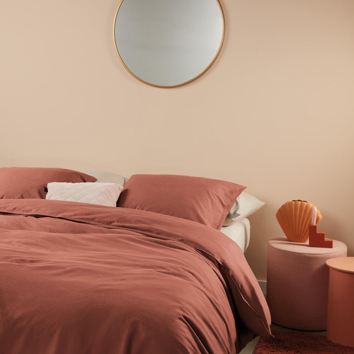 Beddinghouse Organic Basic Dekbedovertrek 240 x 200/220 cm - Terra