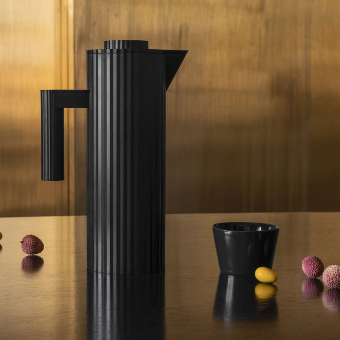 Alessi Plissé Vacuüm Thermoskan 1 L - Zwart