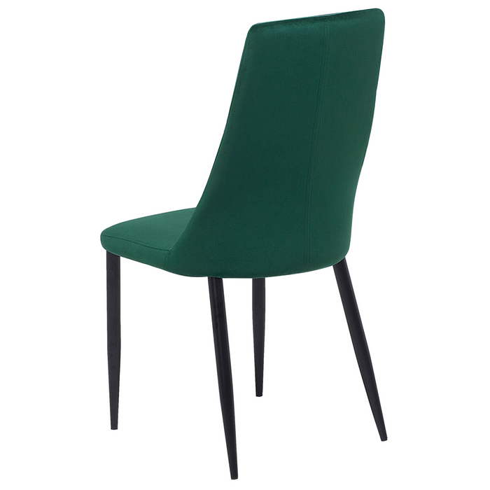 Beliani - CLAYTON - Eetkamerstoel - Smaragdgroen - Fluweel