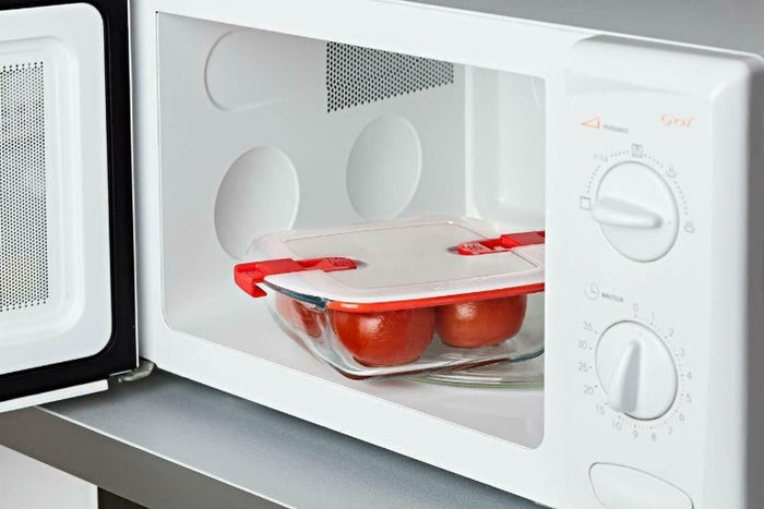 Pyrex - Cook & Heat Vierkante Schaal Met Magnetronbestendige Deksel -