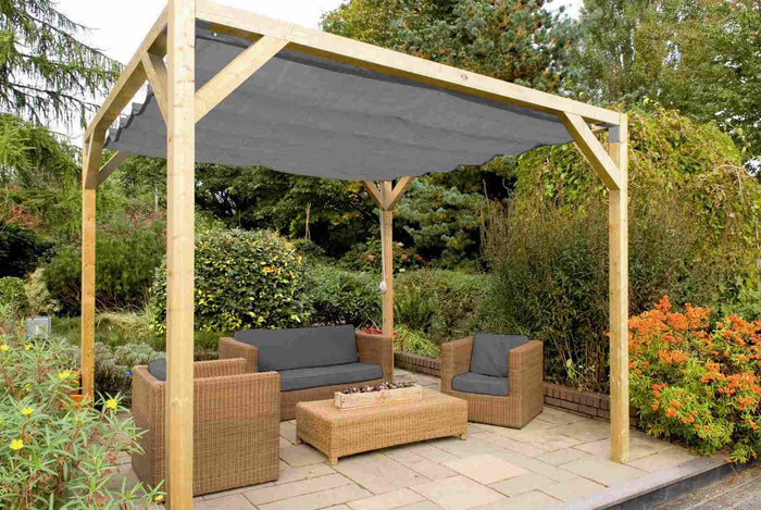 Nesling Harmonica Schaduwdoek Antraciet 290 x 300 cm