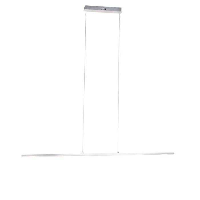QAZQA Design hanglamp staal met touch-dimmer incl. LED - Platina