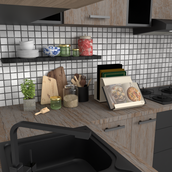 Steellish Kitchen Butler Kookboekhouder Zwart