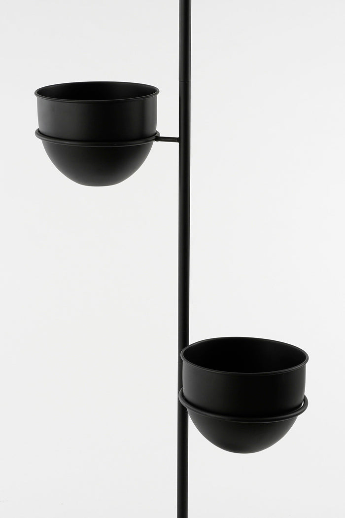 Mica Decorations Planthouder Standaard - L40 x B33 x H140 cm - Zwart