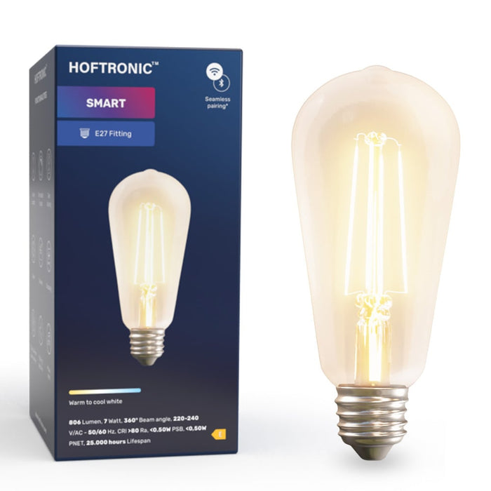 HOFTRONIC 6x Smart LED Filament ST64 WiFi + Bluetooth