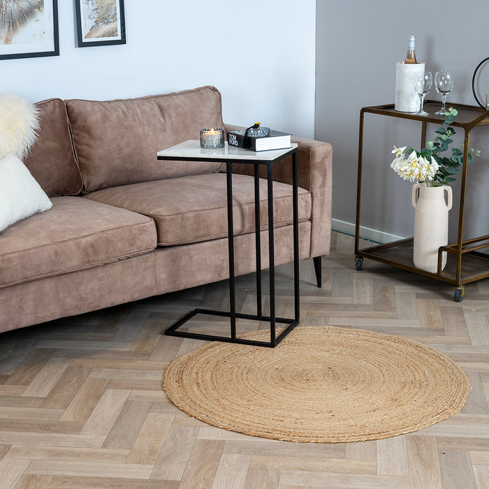 Bronx71 Laptoptafel marmer Zoey wit 70 cm