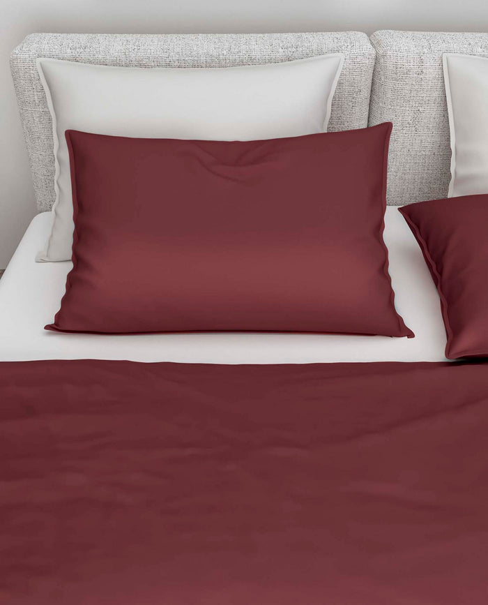 Zo Home Satinado Dekbedovertrekset Uni Katoen Satijn - spicy red